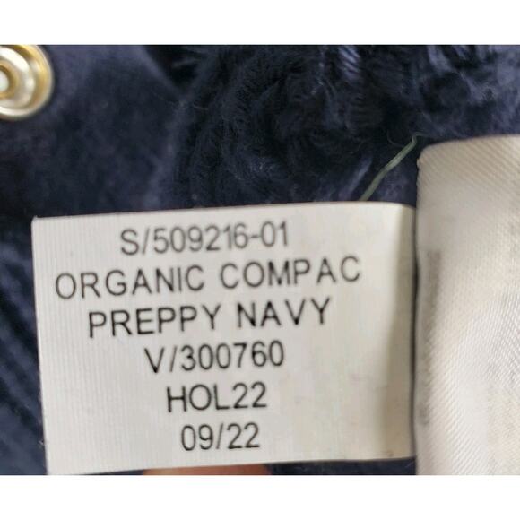 BANANA REPUBLIC Varo Ribbed Zip Crop Hooded Sweater Bomber XS Navy #509216-01 - Picture 12 of 13